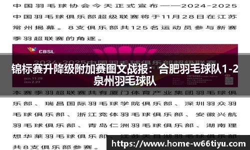 锦标赛升降级附加赛图文战报：合肥羽毛球队1-2泉州羽毛球队
